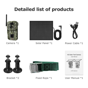 SECTEC AI 12MP GPS Tracking 4G Solar Battery Outdoor IP66 <strong>Security</strong> <strong>Camera</strong> <strong>with</strong> Camouflage Trail 940NM <strong>Light</strong> for Hunting Wildlife - Product Image 6