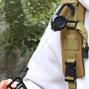 Al por mayor Portacredenciales retráctil de alta resistencia, antirrobo, metálico, con cuerda de liberación rápida y llavero elástico deportivo, herramientas - Product Image 3