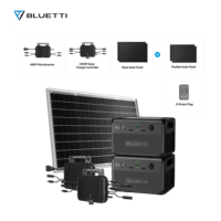 Kit de système solaire compact pour balcon 350W/450W/550W avec batterie micro-onduleur 800W Installation de bricolage certifiée UE économies d'énergie