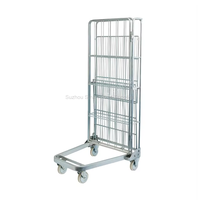 Carro de Almacenamiento Plegable de Acero Galvanizado Apilable para Centros Logísticos B2B