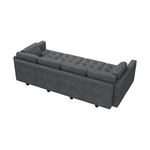 Canapé d'angle modulaire Mario, design moderne et pliable, en <span class=keywords><strong>tissu</strong></span> bouclé et velours, idéal pour les salons <span class=keywords><strong>Boconcept</strong></span> - Product Image 6