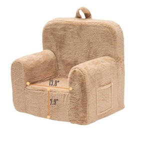 Canapé-lit en peluche pour enfants avec accoudoirs et poche, pour enfants de 2 à 4 ans, siège individuel inclinable, tissu en mousse à haute élasticité - Product Image 5