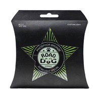 ROAD DOG Folk Acoustic Guitar Strings Steel Phosphor Bronze Thin Coated Rust-Resistant Set of 6 for Wooden Guitars
