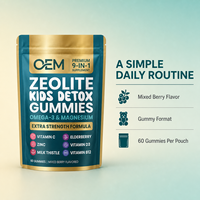 Gummies immunitaires quotidiennes pour enfants sous marque privée avec baies d'églantier, vitamine C, zinc, D3, zéolite – 60 unités, supplément aux baies mélangées