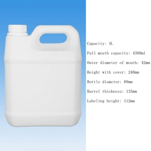 Bottiglie rotonde in HDPE di etilene etilene fluorurato e tamburi quadrati secchi per la movimentazione della superficie decalcomania liquida del detersivo per bucato - Product Image 5