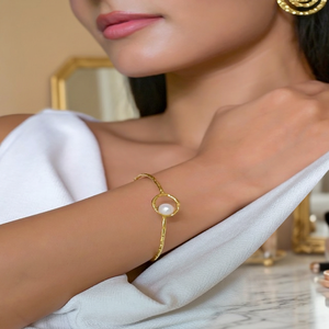 PURPLE ELEPHANT Brazalete chapado en oro con amatista, estilo bohemio geométrico, joyería para mujer, brazalete minimalista con piedra rosa, regalo - Product Image 4