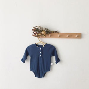 Combinaison Bébé Bio à Manches Longues avec Fermeture Éclair, Combinaison Bébé Côtelée Personnalisée avec Fermeture Éclair aux Pieds, Pyjama Grenouillère - Product Image 2