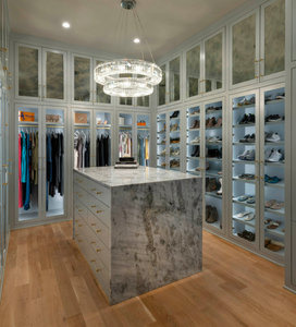 HangZhou Vermont Italian Luxury Glass Door Wardrobe Walk in <strong>Closet</strong> Living Room Furniture With <strong>Big</strong> Island Bedroom Design - Product Image 2