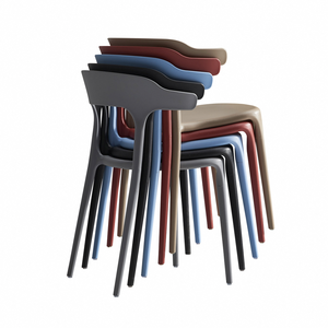 Silla <span class=keywords><strong>de</strong></span> <span class=keywords><strong>Comedor</strong></span> Minimalista Moderna <span class=keywords><strong>de</strong></span> Plástico PP, Ligera, Apilable y Ecológica <span class=keywords><strong>para</strong></span> Interiores/Exteriores, Sala <span class=keywords><strong>de</strong></span> Estar, <span class=keywords><strong>Terraza</strong></span> - Product Image 6