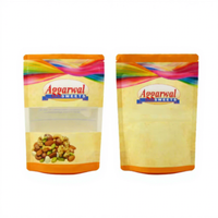 Custom Food Grade Standing Kraft Paper Shea Butter Cone Cashew Nuts Kernel Plastic Package Bag for Nut