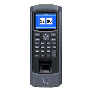 Sistema de control de acceso de tarjeta de identificación de contraseña de huella dactilar biométrica compatible con dispositivo de 25 idiomas para tiempo de entrada y tiempo de espera de empleado - Product Image 1