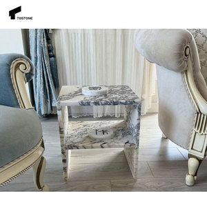 Tostone Top Calacatta Viola quadrato in marmo naturale pietra divano tavolino per Villa casa appartamento soggiorno <span class=keywords><strong>e</strong></span> ufficio arredamento - Product Image 6