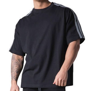 เสื้อยืดออกกำลังกายผู้ชาย แขนสั้น ทรงโอเวอร์ไซส์ เสื้อยืดสไตล์สตรีท เสื้อยืดพิมพ์ลายตามสั่ง พิมพ์ลายซิลค์สกรีน แบบยาว - Product Image 3