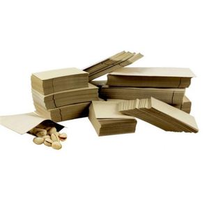 Sacs en papier kraft écologiques avec fermeture éclair, logo personnalisé, petit format, 8x12cm, pack promotionnel - Product Image 3