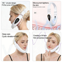 Appareil de lifting et amincissement du visage électrique, masseur vibrant pour le remodelage en V, lifting des joues et réducteur de double menton