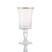 Verre à vin rouge et verre à bière artisanaux transparents et colorés à fond rouge, vente en gros, pour la décoration intérieure et les mariages