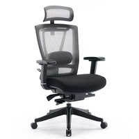 Chaise de bureau ergonomique de direction pivotante inclinable de haute qualité avec accoudoirs 4D, dossier en maille et appui-tête