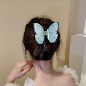 Pinza de Pelo Estilo Francés con Diseño de Mariposa, Multicolor, con Estampados de Animales, Accesorios de Moda para el Cabello de Primavera/Verano para Mujeres y Adolescentes - Product Image 2
