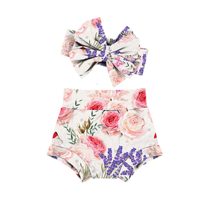 Productos de Moda: Pantalones Cortos de Cintura Alta para Bebés con Diadema de Lazo, Estampados de Arcoíris, Shorts para Niñas Pequeñas, Shorts de Boutique para Niñas - Product Image 2