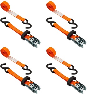 Lot de 4 sangles d'arrimage en polyester pour remorque, 1 pouce, 1500 LBS, avec boucle à came et cliquet pour <span class=keywords><strong>moto</strong></span> - Product Image 6