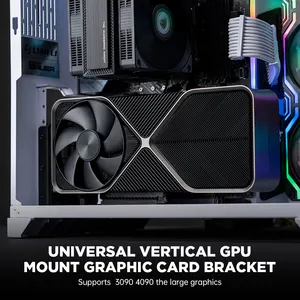 Soporte vertical de GPU vertical PCIe 40 con soporte de montaje de GPU vertical versátil y soporte de GPU para un rendimiento de PC mejorado