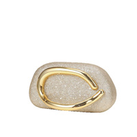 Sac à main décoratif en métal haut de gamme en PU avec strass brillants, nouveau sac de soirée pour femmes, sac à main scintillant léger et luxueux, sac à bandoulière polyvalent