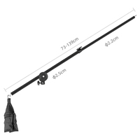 Studio de photographie Vidéo Salle de travail Trépied Support Boom Arm Rod Smartphone Caméra Beauté Photo Live Streaming Soft Light Box Holder