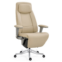Chaise de bureau en cuir réglable à dossier haut avec fonction de relaxation de luxe, chaise d'ordinateur pour dirigeant