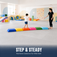Barre d'équilibre pliable arc-en-ciel pour l'entraînement des enfants, barre de gymnastique souple pour la pratique de l'équilibre et de la coordination, vente en gros