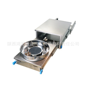 Cuisinière extractible RV en acier inoxydable, brûleur à gaz 3-5 L, cuisinière télescopique pour camping en plein air avec allumage - Product Image 2