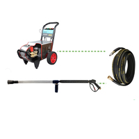 4000PSI Pistolet de lavage haute pression Baguette double SS Tuyau Lance de nettoyage de l'eau Lance de pulvérisation de lavage de voiture Baguettes d'extension