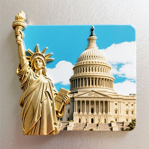 Nuevo Imán de Refrigerador de Metal Americano con Diseño Art Deco, Magnético, Resistente al Agua, Rectangular, para Recuerdos de Viaje - Product Image 3