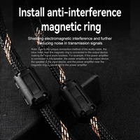 Support Personnalisation 6.35mm mâle à mâle 1/4 Mono Jack Câble audio stéréo en nylon tressé TRS Câble audio pour instrument de guitare