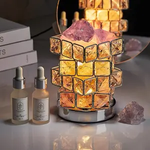 Luxurious Flameless Crystal Oil Diffuser with USD LED Base Office Relax Aroma