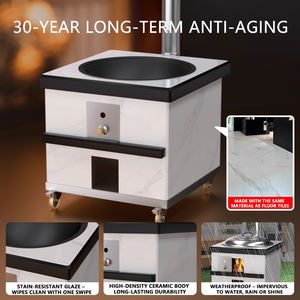 Stufa in Ceramica a Legna Mobile su Quattro Ruote di Grande Successo Impermeabile per Tutte le Stagioni Multifunzione per Campeggio ed Escursionismo KEEP KAMP JT001 - Product Image 4