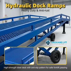 Rampe de quai mobile manuelle en acier HAOXIANG DCQ-20260617, capacité 8T-12T, <span class=keywords><strong>hauteur</strong></span> de levage 1680mm, pente <span class=keywords><strong>6m</strong></span>, pour chariot élévateur, personnalisable - Product Image 4