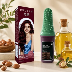 Tinte para el Cabello Color Borgoña en Crema 200ml con Aplicador de Peine a Base de Plantas, Venta al Por Mayor, Marca Privada OEM - Product Image 1