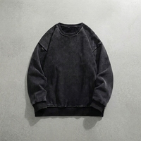 Sweat-shirt épais à épaules tombantes pour homme avec logo personnalisé, en molleton bouclette, coupe classique, imprimé, écologique