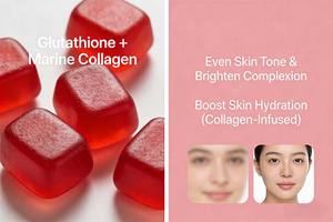 Gomitas de Glutatión OEM ODM para Blanquear la Piel y Apoyo Antioxidante |   Suplemento de Colágeno Marino con Vitamina C, Fórmula Iluminadora 60 - Product Image 3