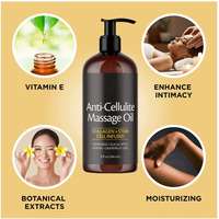 Huile de massage corporelle végétalienne anti-âge au gingembre, huile amincissante chaude anti-cellulite 240ml, qualité thérapeutique, parfum naturel aux herbes