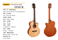 41 pouces En Gros Guitare Acoustique Engleman Épicéa Top Haute Qualité Pas Cher Étudiant Guitare Accepter OEM ODM Logo