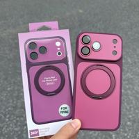 Étui de téléphone magnétique antichoc de luxe pour iPhone 18 17 16 Pro Max 15 Pro 14 Plus 13 12 avec protection à 360° °   Support de fixation pour anneau