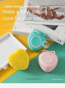 Cepillo de champú de silicona suave para perros y gatos de gran oferta para masaje de baño de aseo de mascotas - Product Image 2