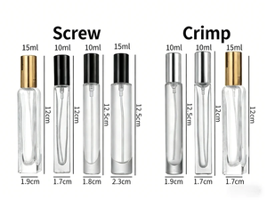 10ml Clear Glass Cosmetic Travel <b>Spray</b> Bottle Fine Mist Screw Cap Custom Logo Screen Printed Portable Perfume Refill Bottle - Product Image 2