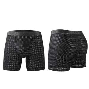<b>Men's</b> Sports <b>Underwear</b> Sexy Breathable Flat Angle Long <b>Underwear</b> Anti-wear Legs Extended Ice <b>Silk</b> Mesh Nylon Knitted Waist for - Product Image 2