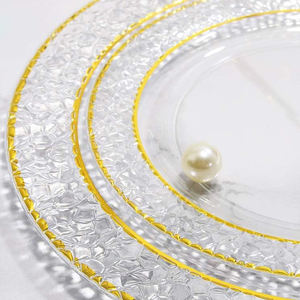 7.5 10.5 Inci Pernikahan Bening Grosir Pelat Pengisi Daya Manik-manik Perak Pelat Plastik Emas - Product Image 4