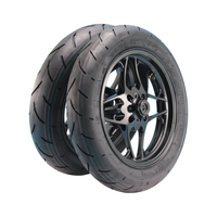 Kit de roues complètes pour supermoto 12 pouces, pneus avant 90/90-12 et arrière 110/70-12, jantes en aluminium, moyeux d'axe de 15 mm, pneus Kenda Curve