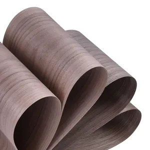 Natural Veneer Clear Texture Mountain Pattern Black Walnut Veneer For Interior Decor Plywood Face Board