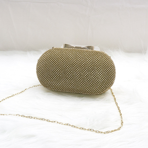 महिलाओं की उच्च गुणवत्ता वाली फैंसी ब्लिंग क्रिस्टल गैंडा क्लच शाम पार्टी बैग स्क्वायर आकार हुक लूप क्लोजर वाटरप्रूफ चेन - Product Image 6