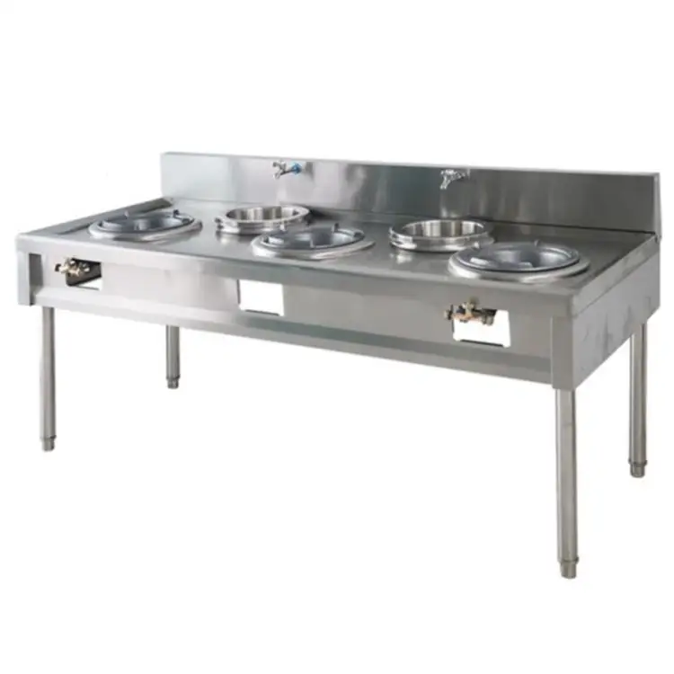 2019 New Design Energy Saving Full Set Good Price Commercial Restaurant Stainless Steel 3 Burner Cooking Gas Stove